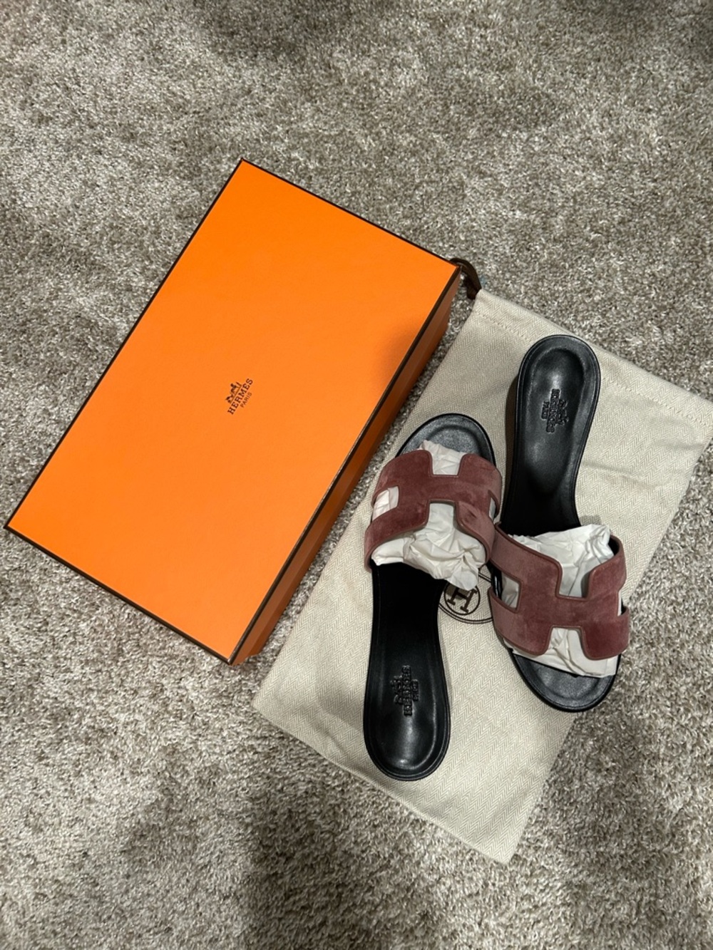 Hermes Pink Velvet Oasis Size 39.5